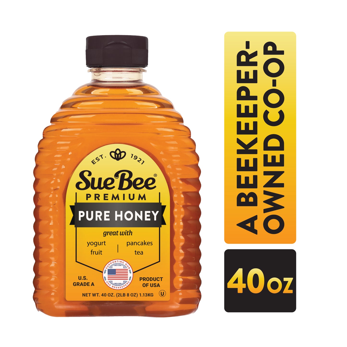 Sue Bee Pure Premium Clover Honey From USA Beekeepers