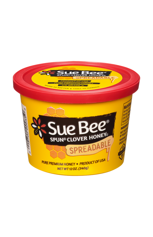 Sue Bee Spun USA Clover Honey, 12 Ounce Sue Bee Pure Premium Clover Honey From USA Beekeepers